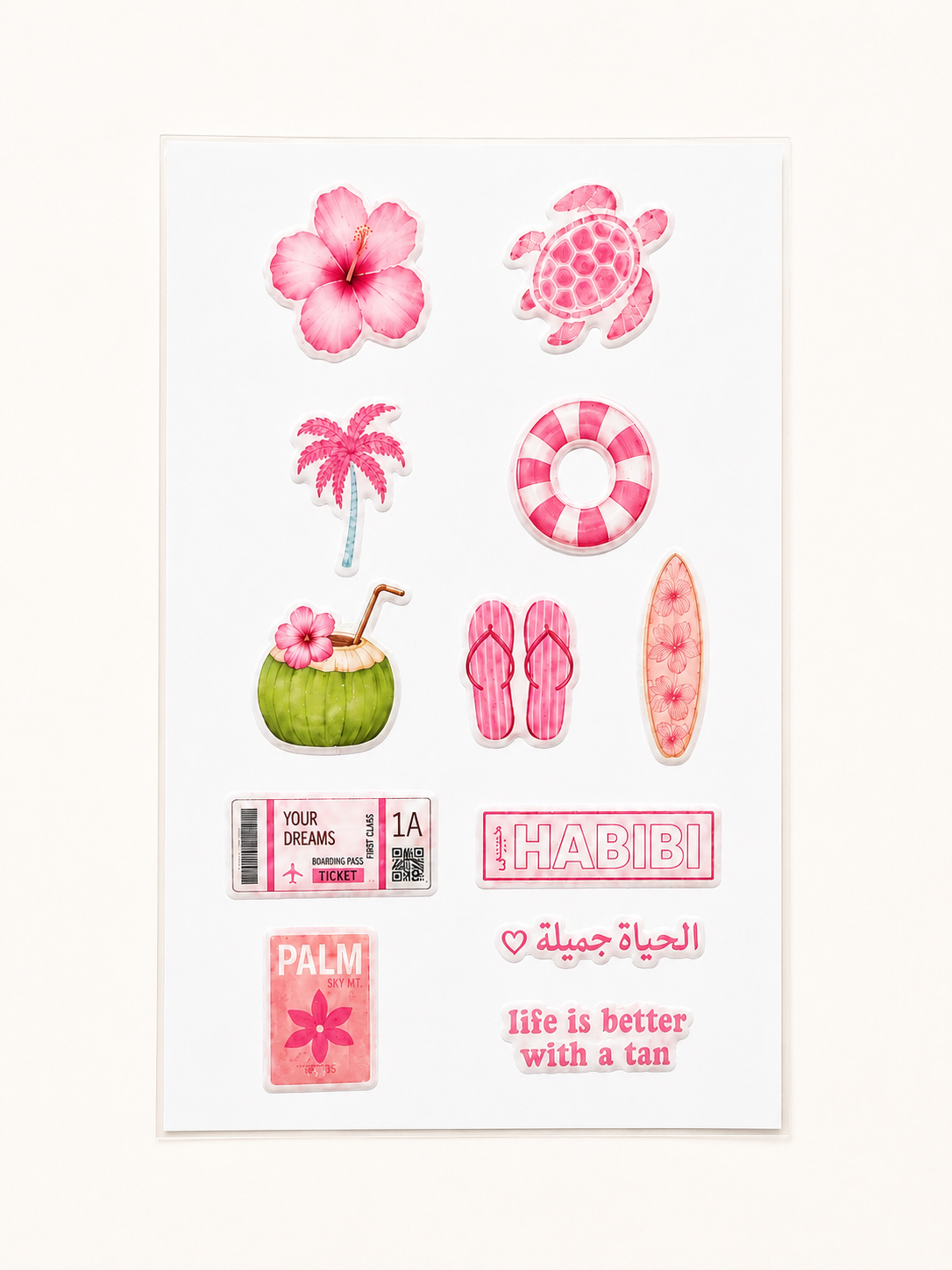 đž Planche de Stickers Pink Paradise