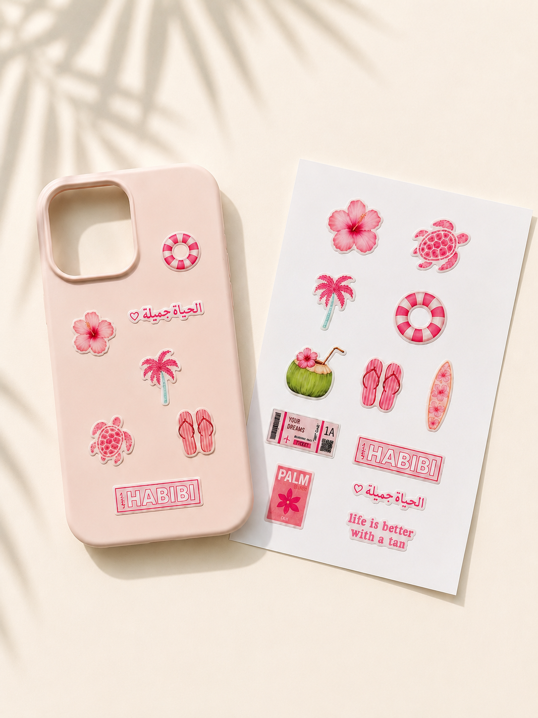 🌸 Planche de Stickers Pink Paradise